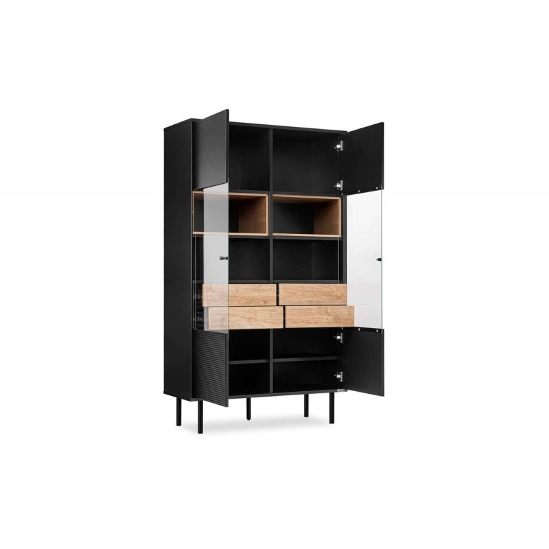 Vitrina LOFTY OAK, 102x41x174 cm