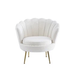 Fotelis 168, baltas, 76x76x78 cm