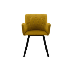 Kėdė PYRO, garstyčių, 56x46x84 cm