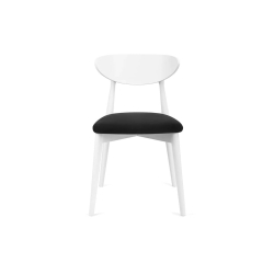Kėdė RABO, juoda/balta, 47x45x79 cm