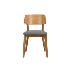 Kėdė VINI, pilka/ąžuolo, 47x45x80,5 cm