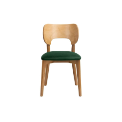 Kėdė LYCA, žalia/ąžuolo, 47x45x80,5 cm