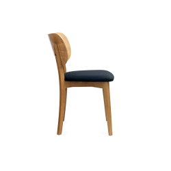 Kėdė LYCA, mėlyna/ąžuolo, 47x45x80,5 cm