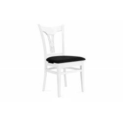 Kėdė TILO, juoda/balta, 46x44x91 cm