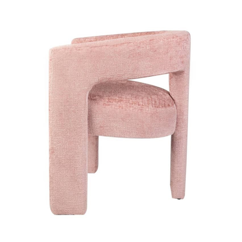 Minkšta kėdė LEITH, rožinė, 59x56x75 cm