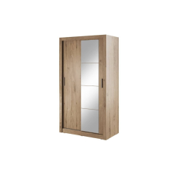Dviejų durų spinta su veidrodžiu APER, ąžuolo, 120x60x215 cm