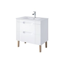 Pastatoma vonios spintelė su praustuvu 828 FIJI WHITE