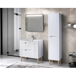 Pastatoma vonios spintelė su praustuvu 828 FIJI WHITE