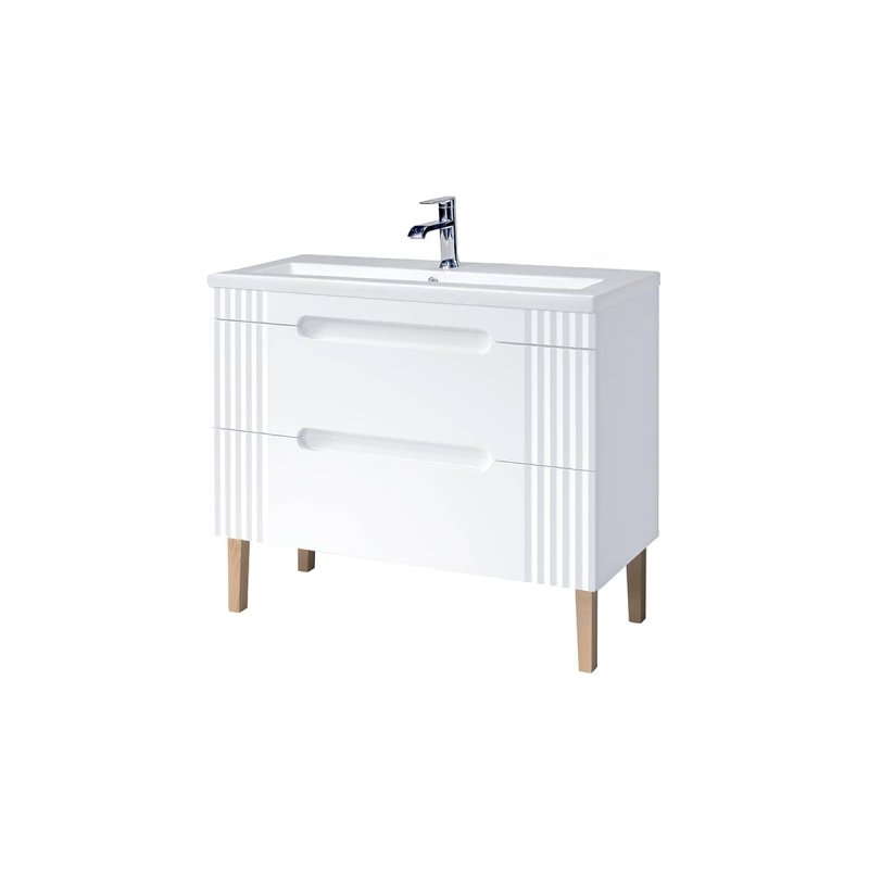 Pastatoma vonios spintelė su praustuvu 821 FIJI WHITE