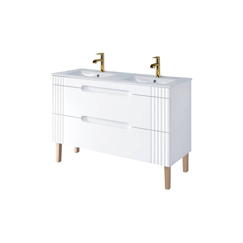 Pastatoma vonios spintelė su praustuvu 822 FIJI WHITE