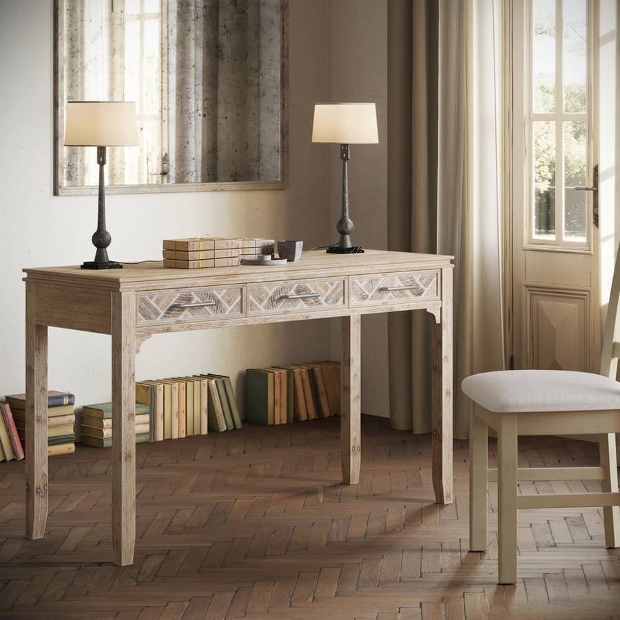 Darbo stalas AVELLINO, rudas, 122x46x76 cm