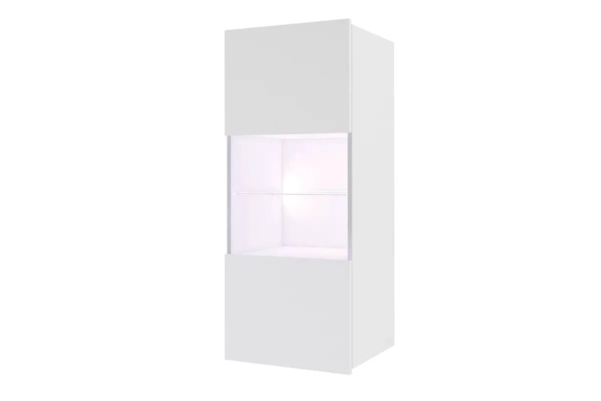 Pakabinama vitrina PAVA, balta, 45x32x117 cm