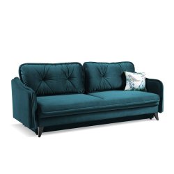 Sofa MELIC, jūros mėlyna, 225x93x85 cm