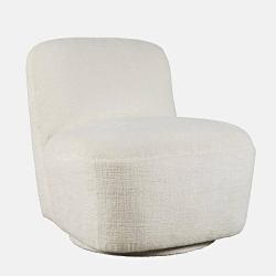 Pasukamas fotelis LEITH, perlų baltas, 68x78x76 cm