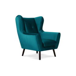 Fotelis MIRU, jūros mėlynas, 90x100x105 cm