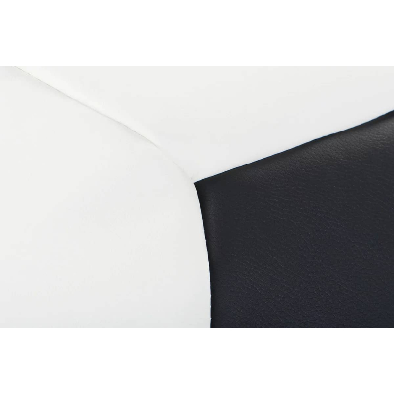 Pufas BERBI, juodas/baltas, 70x70x70 cm