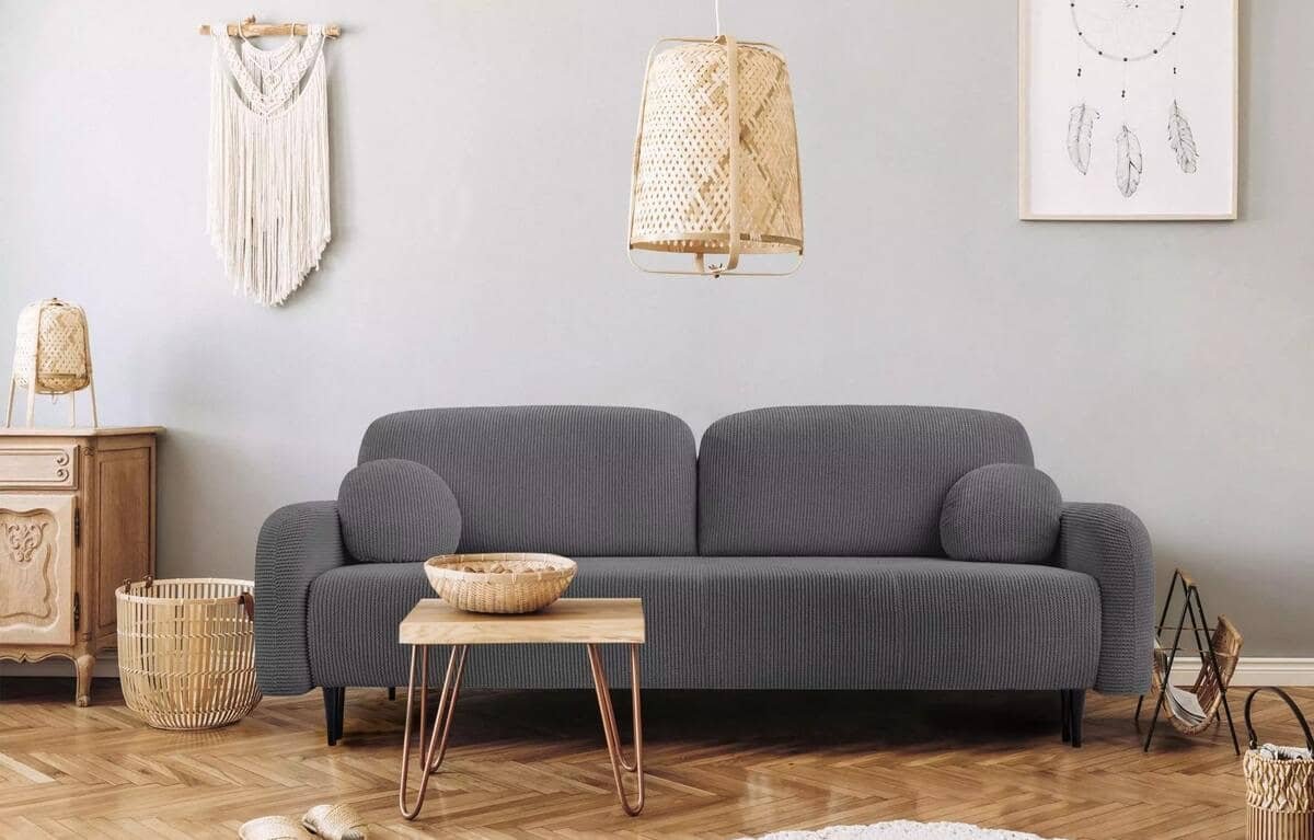 Sofa NUBUS, tamsiai pilka, 230x102x95 cm