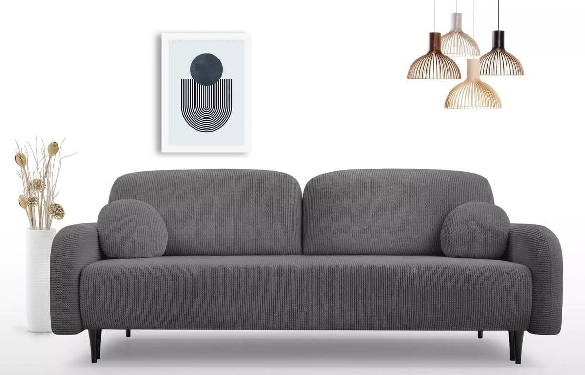 Sofa NUBUS, tamsiai pilka, 230x102x95 cm
