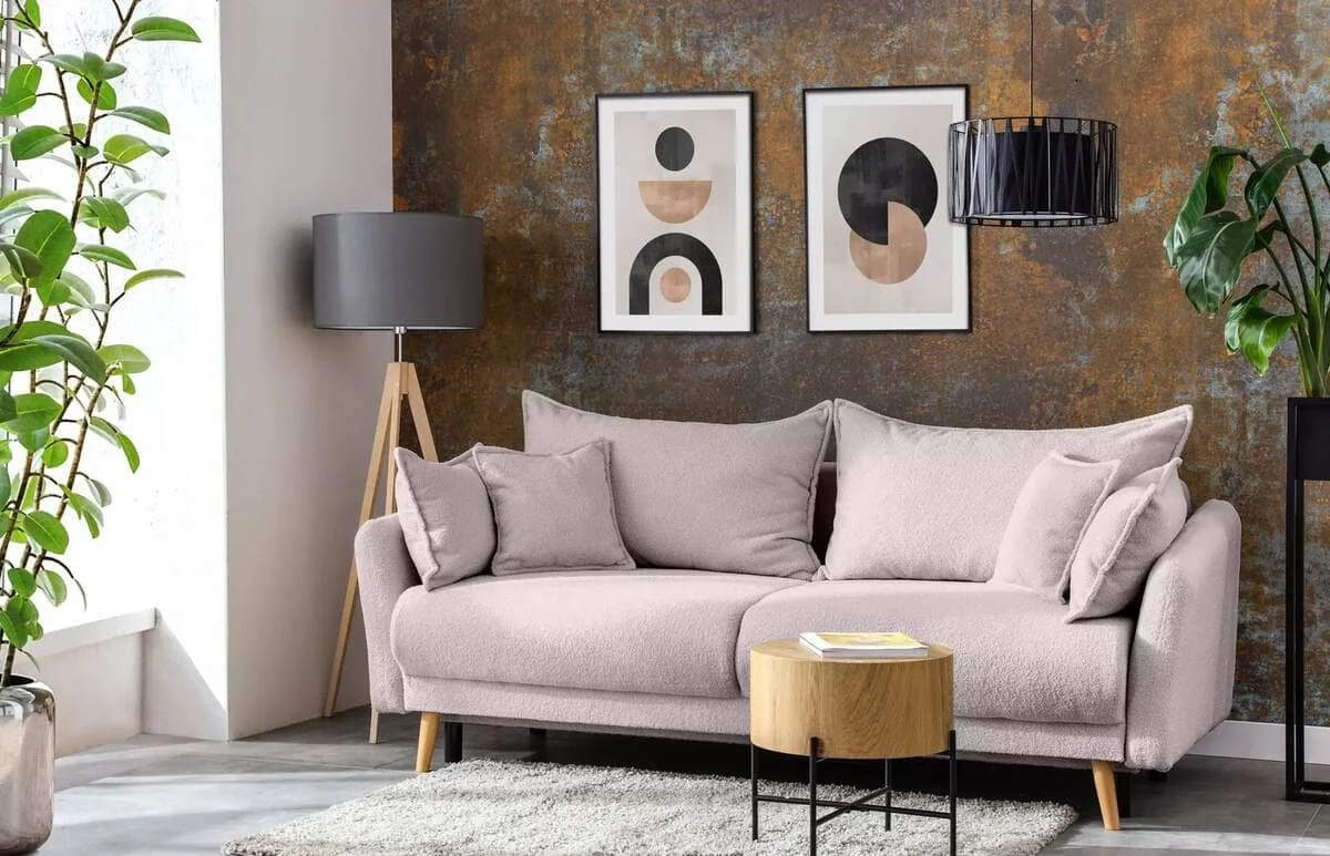 Sofa BELMO, šviesiai pilka, 228x95x102 cm
