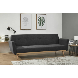 Sofa SF615, juoda, 212x85x79 cm