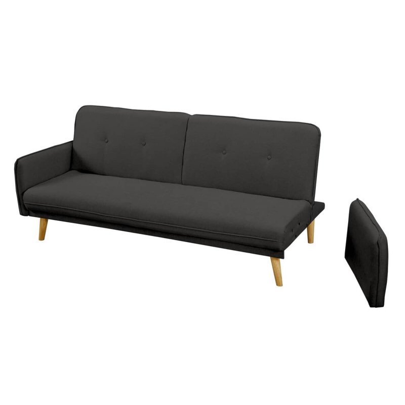 Sofa SF633, juoda, 188x85x80 cm