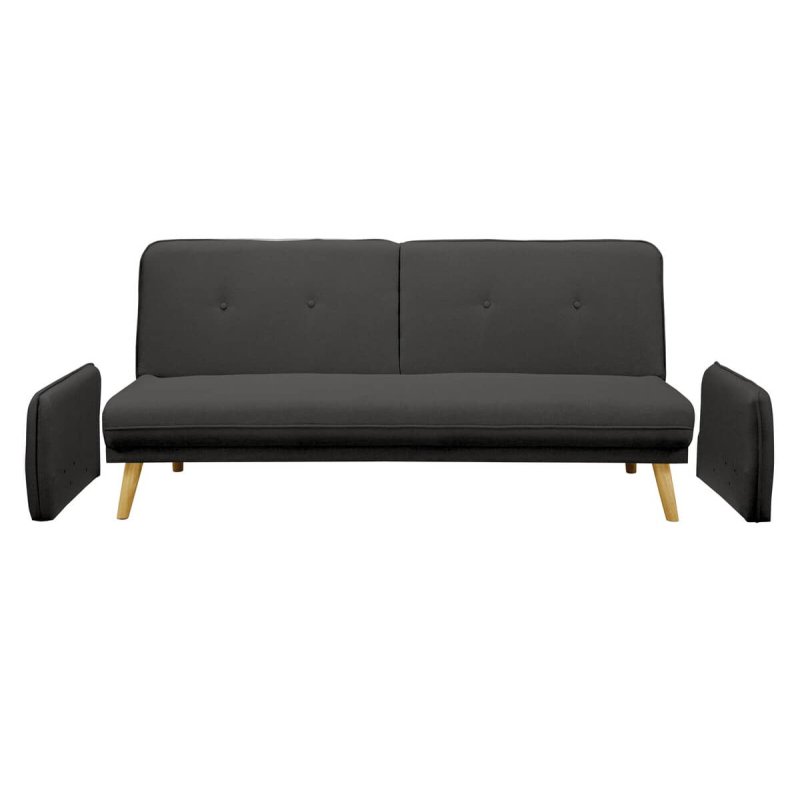 Sofa SF633, juoda, 188x85x80 cm