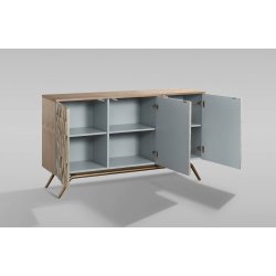 Spintelė STILI 3, aukso, 150x40x86 cm