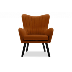 Fotelis GADO, šviesiai rudas, 76x78x100 cm