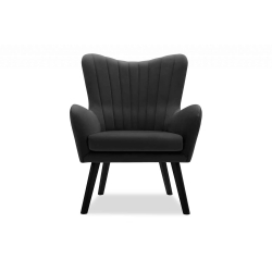 Fotelis GADO, tamsiai pilkas, 76x78x100 cm