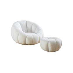 Fotelis su pufu SF084, 97x95x65 cm