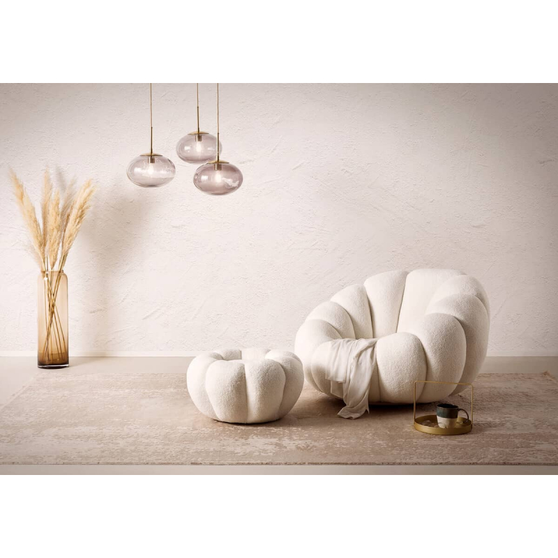 Fotelis su pufu SF084, 97x95x65 cm