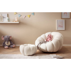 Fotelis su pufu SF084, 97x95x65 cm