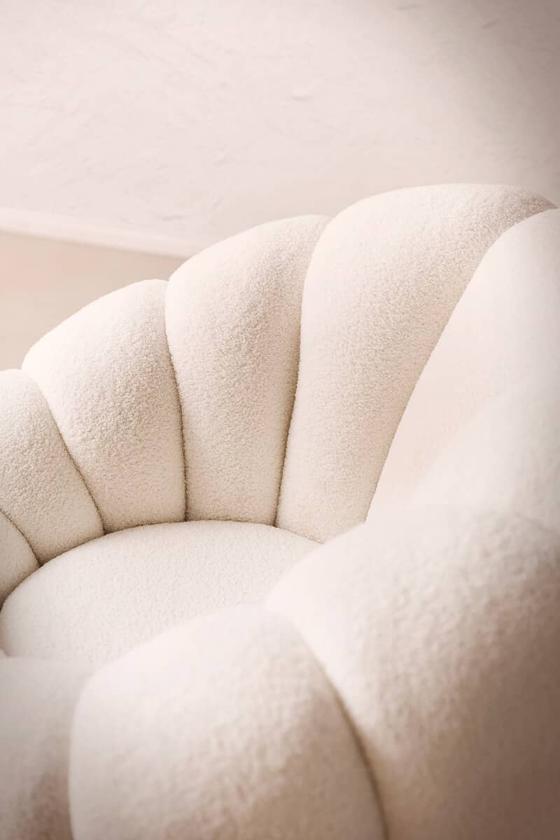 Fotelis su pufu SF084, 97x95x65 cm