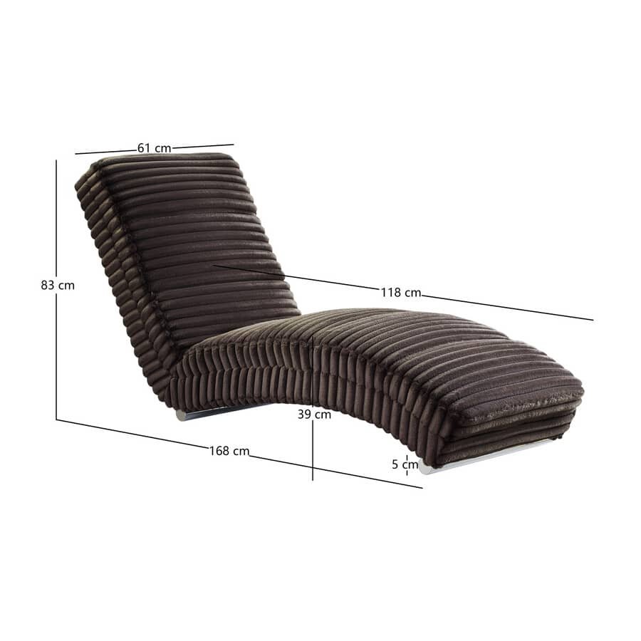 Fotelis / Gultas SF636, juodas, 60x170x82 cm