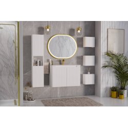 Pakabinama vonios spintelė su praustuvu 828D NOVA WHITE
