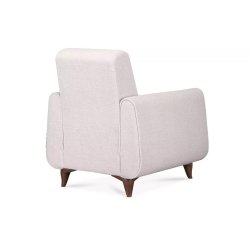 Fotelis GUSTA TEDDY, baltas, 83x81x95 cm