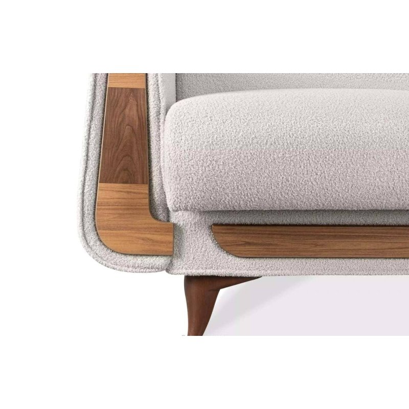 Fotelis GUSTA TEDDY, baltas, 83x81x95 cm