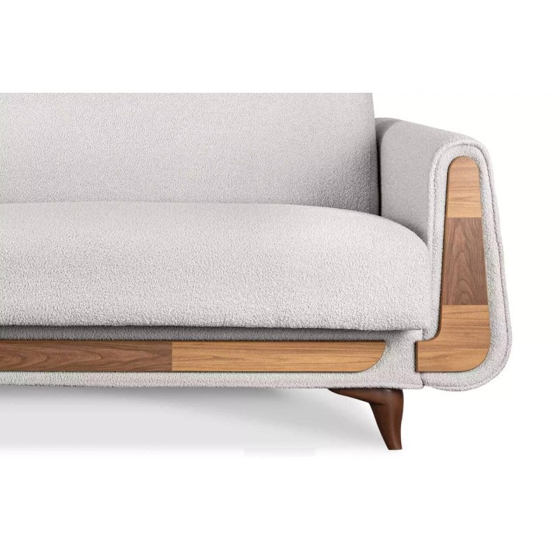 Sofa GUSTA TEDDY, balta, 230x98x98 cm