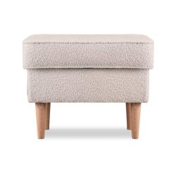 Pufas STRAL BOUCLE, smėlio, 56x41x43 cm