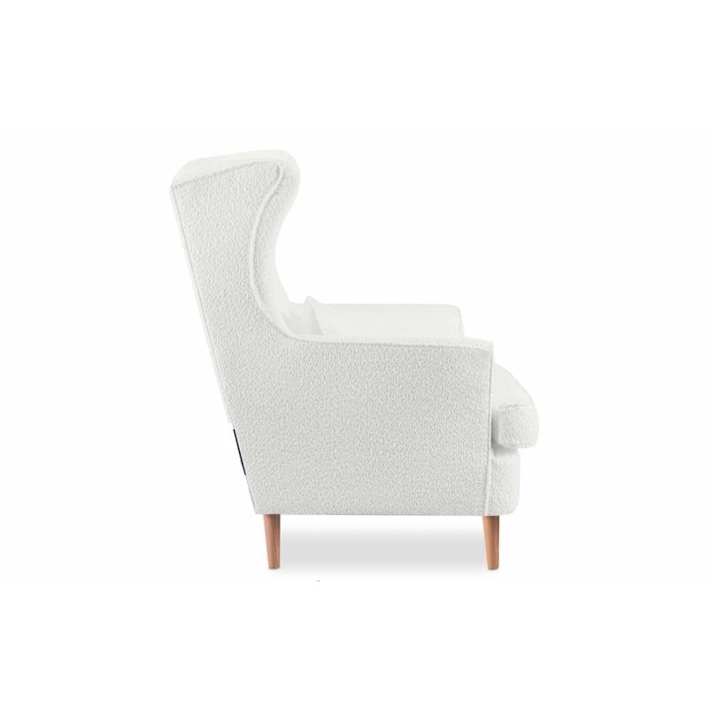 Sofa STRAL BOUCLE, balta, 136x96x106 cm