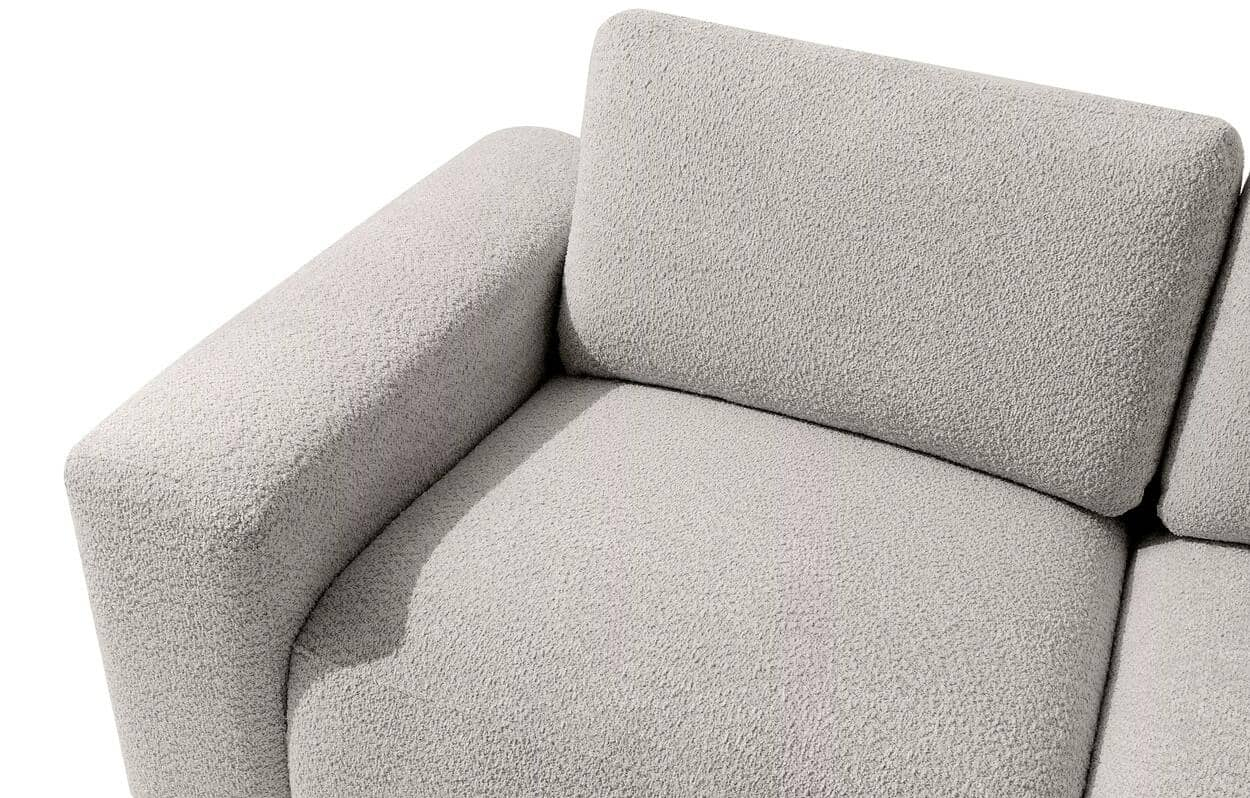 Kampinė sofa ZUCO, šviesiai ruda, kairinė/dešininė, 350x105x84 cm