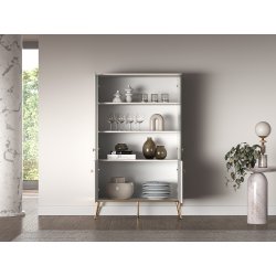 Dvidurė vitrina SELGA, 92x40x152 cm