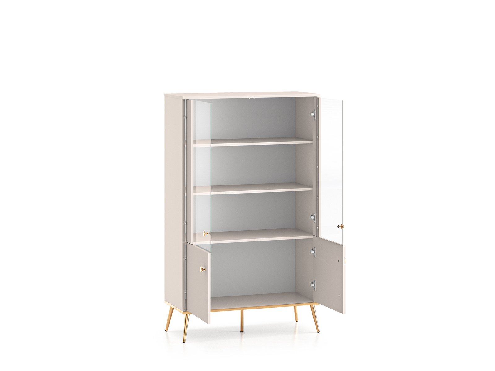 Dvidurė vitrina SELGA, 92x40x152 cm