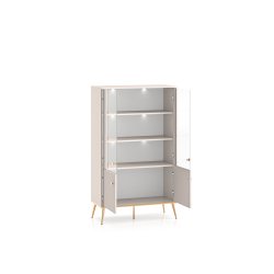 Dvidurė vitrina SELGA, 92x40x152 cm