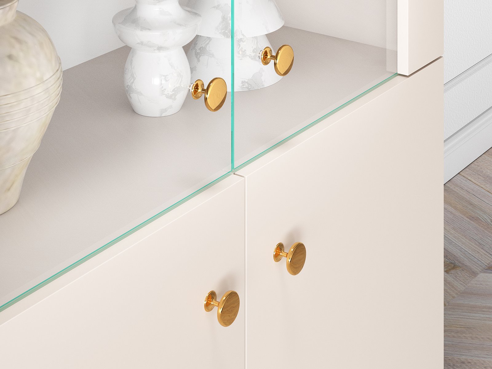 Dvidurė vitrina SELGA, 92x40x152 cm