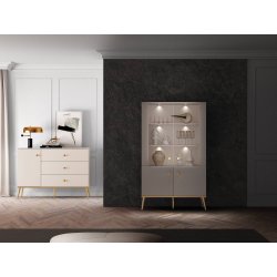 Dvidurė vitrina SELGA, 92x40x152 cm