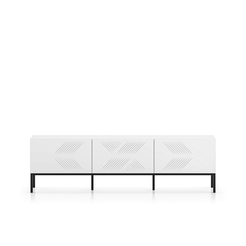 TV spintelė CLARI, juodas pagrindas, 170x37x50 cm