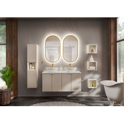 Pakabinama vonios spintelė su stalviršiumi 826C VIVO CASHMERE
