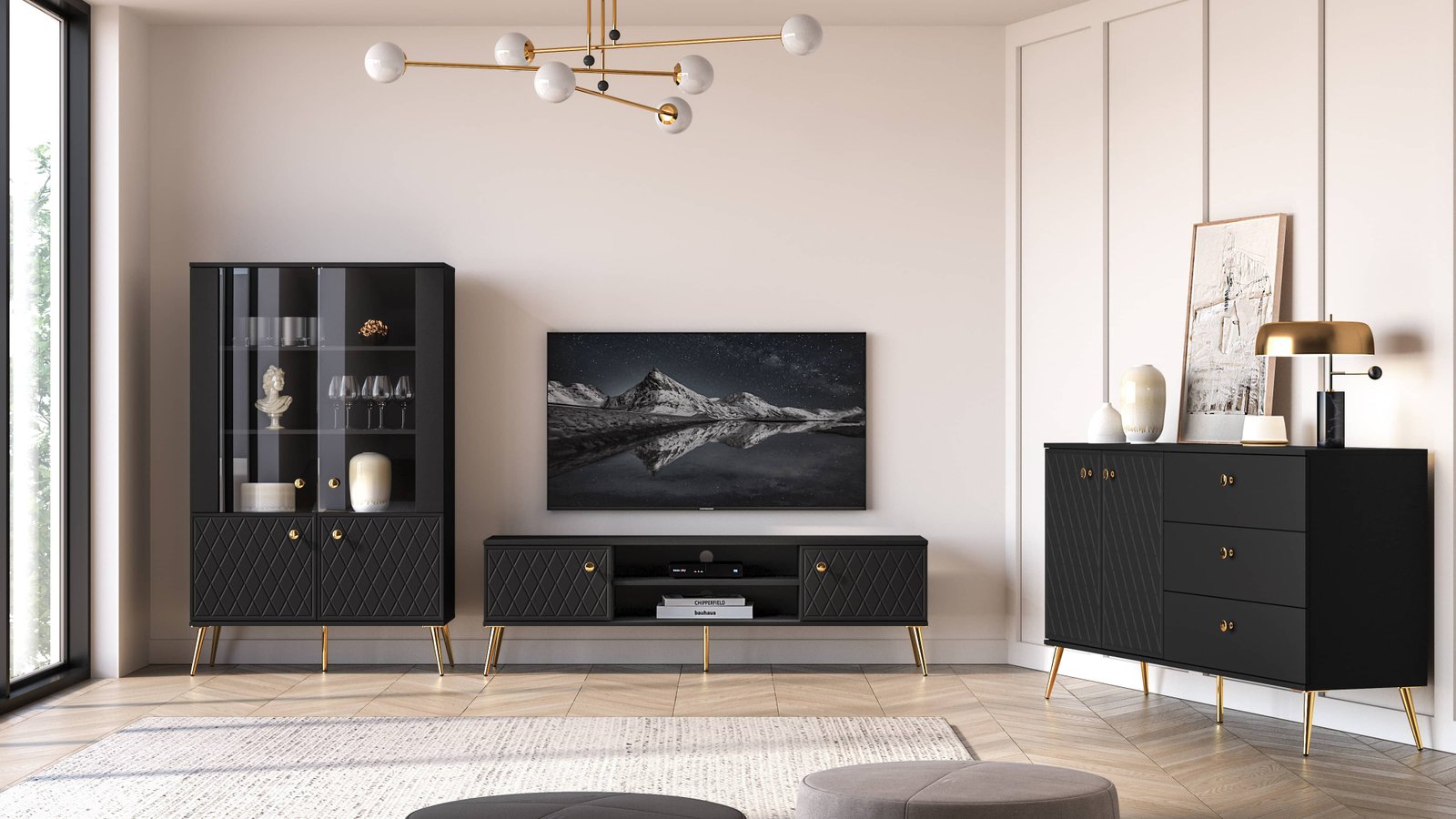 TV spintelė ELJA, 160x40x49 cm