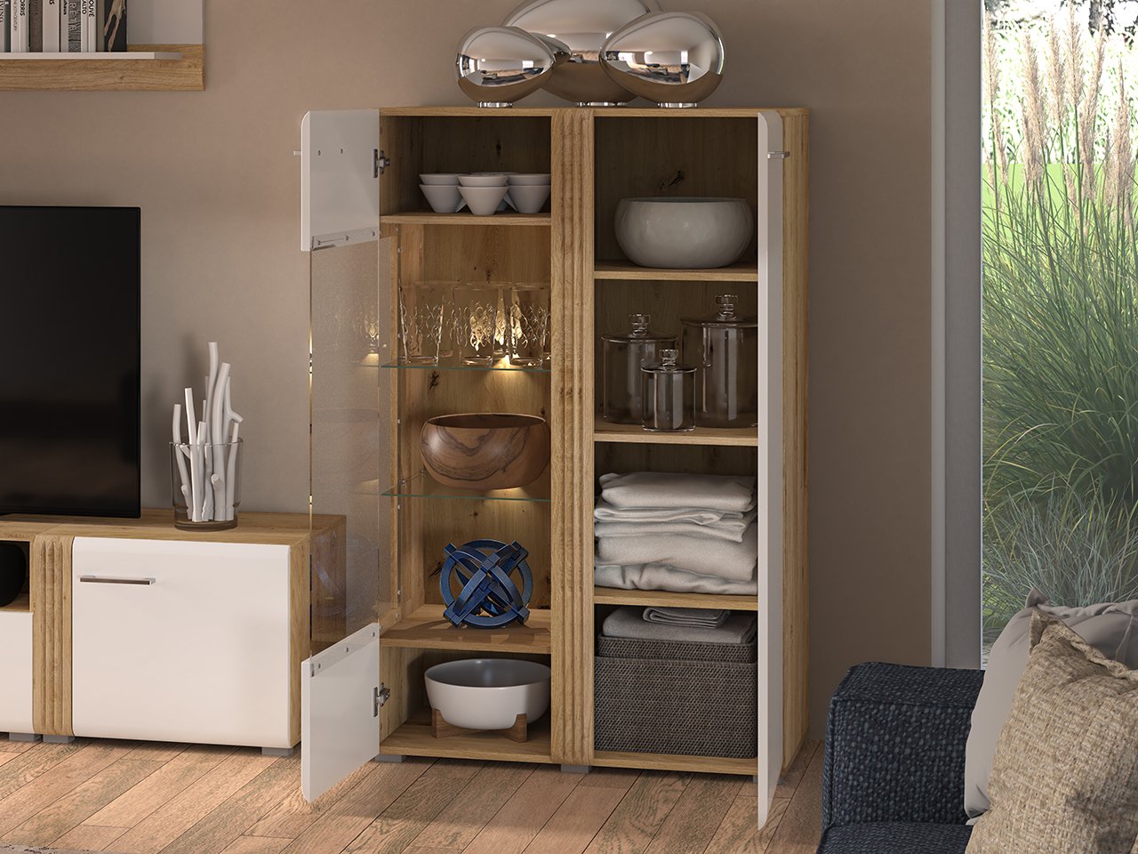Vitrina ADAG D, 92x42x143 cm